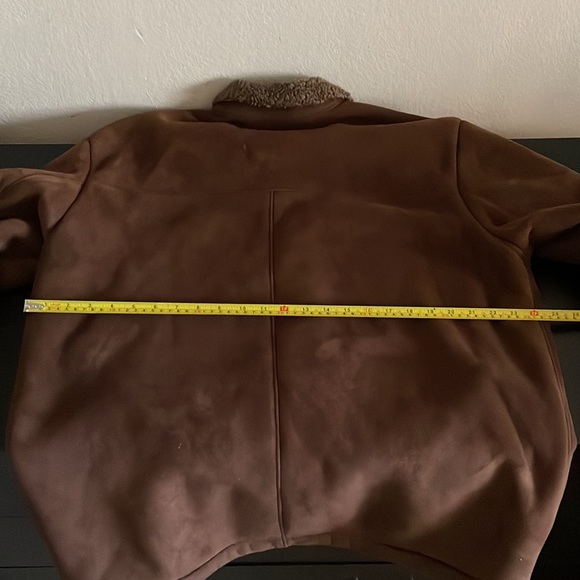 Brown microsuede jacket. Size L.  Weatherproof garment co. brand - Picture 13 of 16